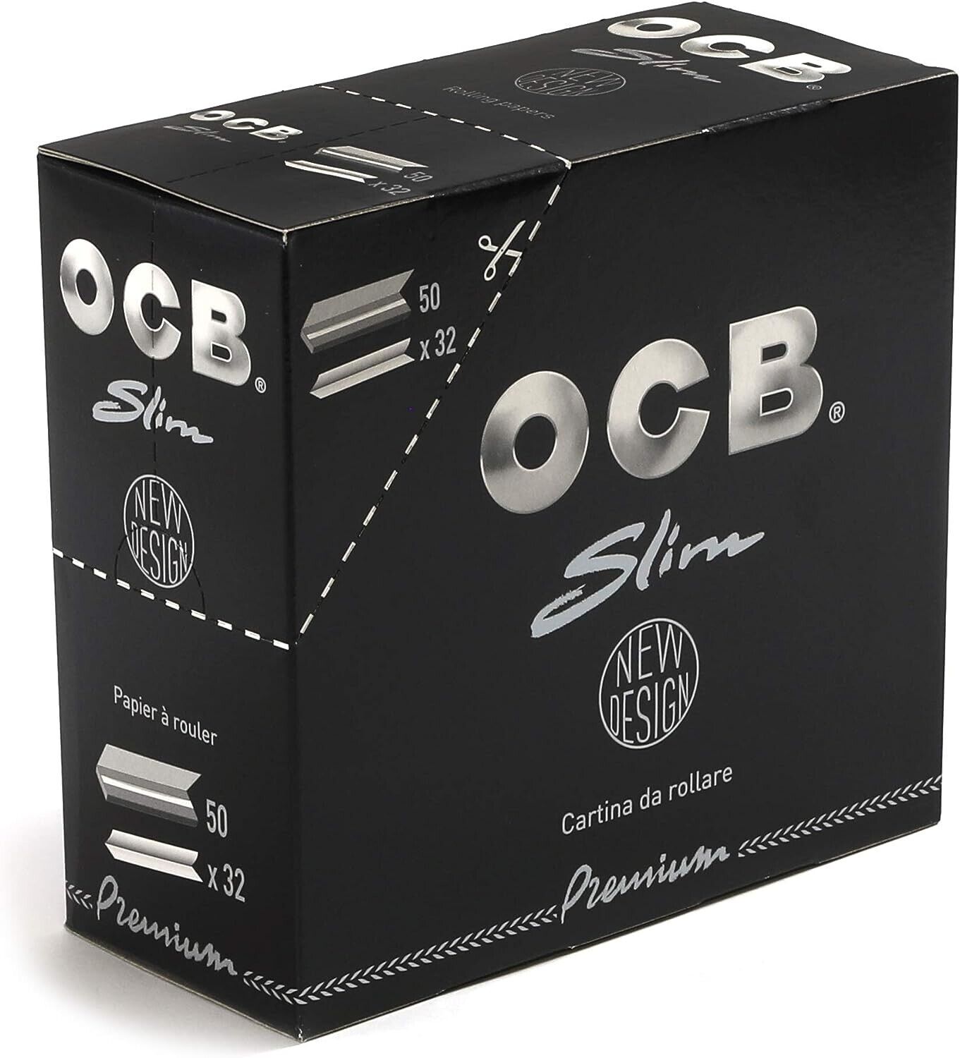 Feuilles à rouler Slim Premium noire BIO, OCB (x32)  La Belle Vie :  Courses en Ligne - Livraison à Domicile